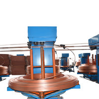 Máquina de fundición continua de varillas de cobre de 8 mm, línea de fundición ascendente de varillas de cobre sin oxígeno con servomotor