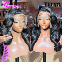 Wig rambut manusia Vietnam 100% asli, gelombang natural, wig lace front, rambut manusia grosir, wig lace frontal HD tanpa lem untuk wanita kulit hitam