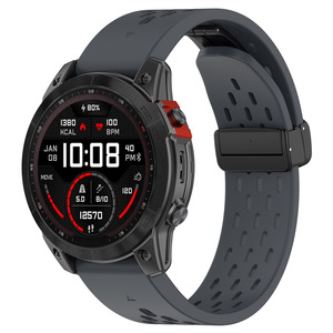 <span class=keywords><strong>Correa</strong></span> de Reloj de Silicona de 20/22/26 mm de Ajuste Rápido para <span class=keywords><strong>Garmin</strong></span> <span class=keywords><strong>Fenix</strong></span> 8 7S 7 6 5 <span class=keywords><strong>5S</strong></span> Forerunner 945, <span class=keywords><strong>Correa</strong></span> Deportiva Transpirable con Hebilla Magnética - Product Image 2