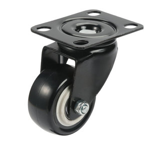 Flat Bottom Swivel <b>Caster</b> 100x100 Mm Pu Industrial <b>Wheel</b> With Double Bearing Quiet Wear Resistant Firm Tread - Product Image 4