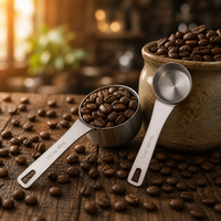 Tasse à mesurer en acier inoxydable Harmony, 1/3 tasse (80 ml | 2.7 oz | 80 cc) 30ml tasse à mesurer en métal pour la cuisine et la pâtisserie
