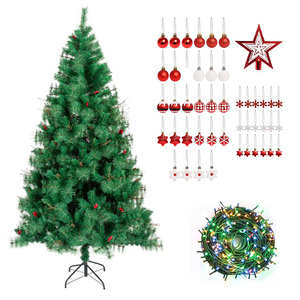 Dễ Dàng Để Lắp Ráp Thấp Moq Đầy Đủ Vừa Thực Tế Có Thể Gập Lại Màu Xanh Lá Cây Pre-Thắp Sáng Cây Giáng Sinh Cho Đảng Trang Trí - Product Image 3