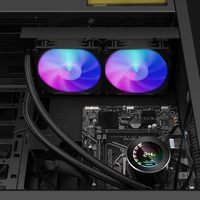 Refroidisseur de processeur AIO SAMA tout-en-un, refroidissement par eau, prise en charge de l'éclairage RVB 5V, radiateur en cuivre, kit de refroidissement par eau pour PC