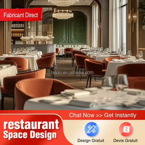 Modern <b>Restaurant</b> Tables and Chairs Booth <b>Sets</b> Furniture Coffee Cafe Shop Fast Food Bar Wood Seat - Product Image 2