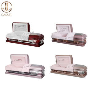 Bara in Acciaio Calibro 18 con Finitura Dorata e Interno in Velluto Bianco, Forniture Funebri Premium - Product Image 3