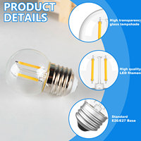 Lampe LED G40 longue durée 1W Source de lumière SMD avec verre en plastique transparent 220V CC pour la maison salon chambre