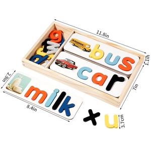 Juego de Rompecabezas de Madera para Deletrear Palabras para Niños de 3, 4, 5 y 6 Años para Construir Palabras CVC que Estimulan la Capacidad de Lectura Temprana - Product Image 6