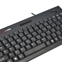 Clavier et souris filaires avec trackball, combo ultra-fin, mini USB, clavier industriel silencieux pour entreprise