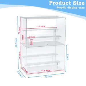 2 Tier Acrylic hiển thị trường hợp cho sưu tầm rõ ràng Acrylic hiển thị hộp cửa lắp ráp Countertop Acrylic Hộp cho hành động - Product Image 6