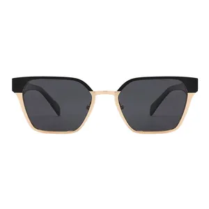 Gafas cuadradas polarizadas de lujo para hombre y mujer, lentes de sol de gran tamaño, elegantes, venta al por mayor de China OEM