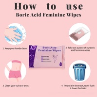 Lingettes intimes à l'acide borique pour femmes adultes – Soin vaginal et nettoyage des parties génitales externes
