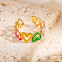 Anillo de acero inoxidable chapado en oro 18K con forma de herradura personalizada al por mayor Vintage SUMMLY