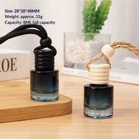 Diffuseur de parfum pour voiture suspendu, flacon vide en verre dégradé de 8 ml, pour huiles essentielles, décoration pendentif