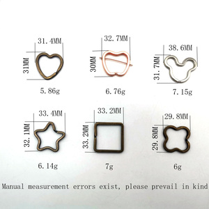 Sang Trọng Keychain Phụ Kiện Kim Loại Bạc Phẳng Chia Vòng Chìa Khóa Số Lượng Lớn Tự Làm Brass Keyring Trái Tim - Product Image 6