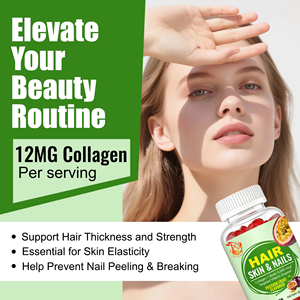 Vitaminas para Cabello, Piel y Uñas para Mujeres en Gomitas, Envío Rápido, Cabello de Crecimiento Rápido, 400mcg de Ácido Fólico por Porción, Suplemento Dietético - Product Image 4