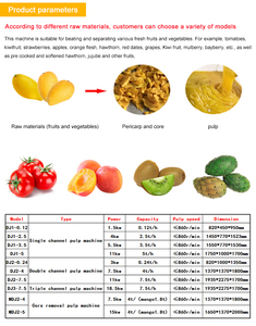 Trái cây xoài bột giấy nước trái cây làm chế biến máy ép trái cây niềm đam mê trái cây ổi cà chua nghiền đập máy thương mại - Product Image 4