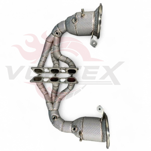 Collecteurs d'échappement en acier inoxydable poli miroir Vortex Elite avec isolation thermique et maille isolante pour Porsche 992 GT3 RS 4.0L – Meilleur article - Product Image 2