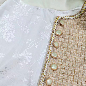 Penjualan Panas Mantel Wol Wanita Sederhana Kasual Kancing Polos Setelan Wanita Jaket Pendek <span class=keywords><strong>Blazer</strong></span> Mantel Luaran - Product Image 3