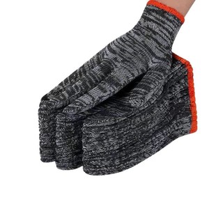 Gants de travail en coton et nylon épaissis, résistants à l'abrasion, texturés, pour la construction et la réparation automobile, usage général - Product Image 1