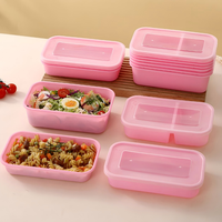 Boîte à bento de style japonais en PP avec couvercle à fermeture sécurisée 620ml 720ml 800ml 950ml 1050ml Contenant alimentaire pour la préparation des repas
