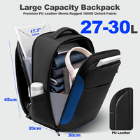 Sac à dos de travail et de voyage pour homme, grande capacité, avec logo personnalisé, résistant à l'eau, pour ordinateur portable 17 pouces