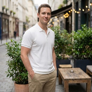 <span class=keywords><strong>Camisa</strong></span> <span class=keywords><strong>Polo</strong></span> <span class=keywords><strong>de</strong></span> Golf Personalizada OEM para <span class=keywords><strong>Hombre</strong></span>, Viscosa y Poliéster, 200GSM, Transpirable, Tejida, Antiarrugas, Informal, para Negocios - Product Image 6