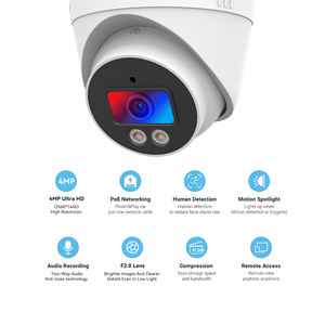 4MP Hik 兼容 POE CCTV 半球摄像机防水夜视音频 ColorVu 4mm 镜头户外安全 IP 网络存储卡 - Product Image 2