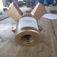 Usine 8 pouces quatre ailes PDC foret Concave PDC drag Bit PDC lame Bit pour l'exploitation minière