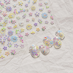 TSZS 5D gelée <span class=keywords><strong>fleur</strong></span> Nail Art autocollants japonais auto-adhésif coloré rose bleu violet <span class=keywords><strong>fleur</strong></span> décalcomanies breloques pour ongles - Product Image 2