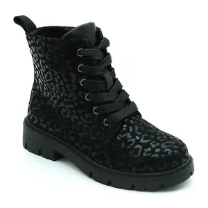 Wholesale Winter High Quality New Fashion Leopard Print Short Boots for Kids Girls