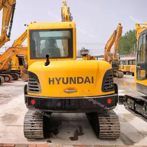 Used mini HYUNDAI 60-7 digger used construction machinery hydraulic crawler excavator with hydraulic quick