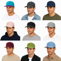 Casquette de baseball perforée au laser 5 panneaux, blocs de couleur, pour groupe d'entreprise, logo personnalisé, multicolore, usine OEM