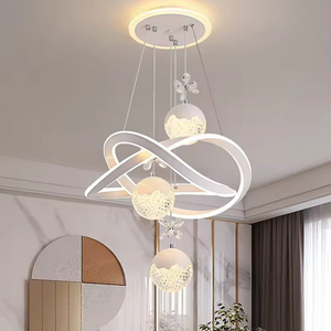 Moderne Simple Restaurant Lustre Net Rouge Salle À Manger Avancée Nouveau Design Transfrontalier Spécial Taille Moyenne Métal Pendentif Lumière - Product Image 5