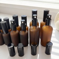 Frasco de Vidrio para Cosméticos, Botella para Suero, Botella para Aceite Corporal, Botella de Lujo de 50 ml con Bomba