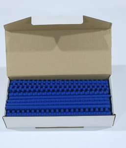 Белое, черное, синее, желтое, 19 мм, Переплетное кольцо, 21 петля, длинная пластиковая расческа, пластиковая переплетка - Product Image 5