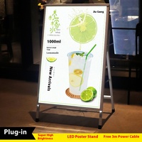 Support d'affichage lumineux LED pliable format A4 avec cadre en aluminium, panneau publicitaire mobile d'intérieur, étanche 10000