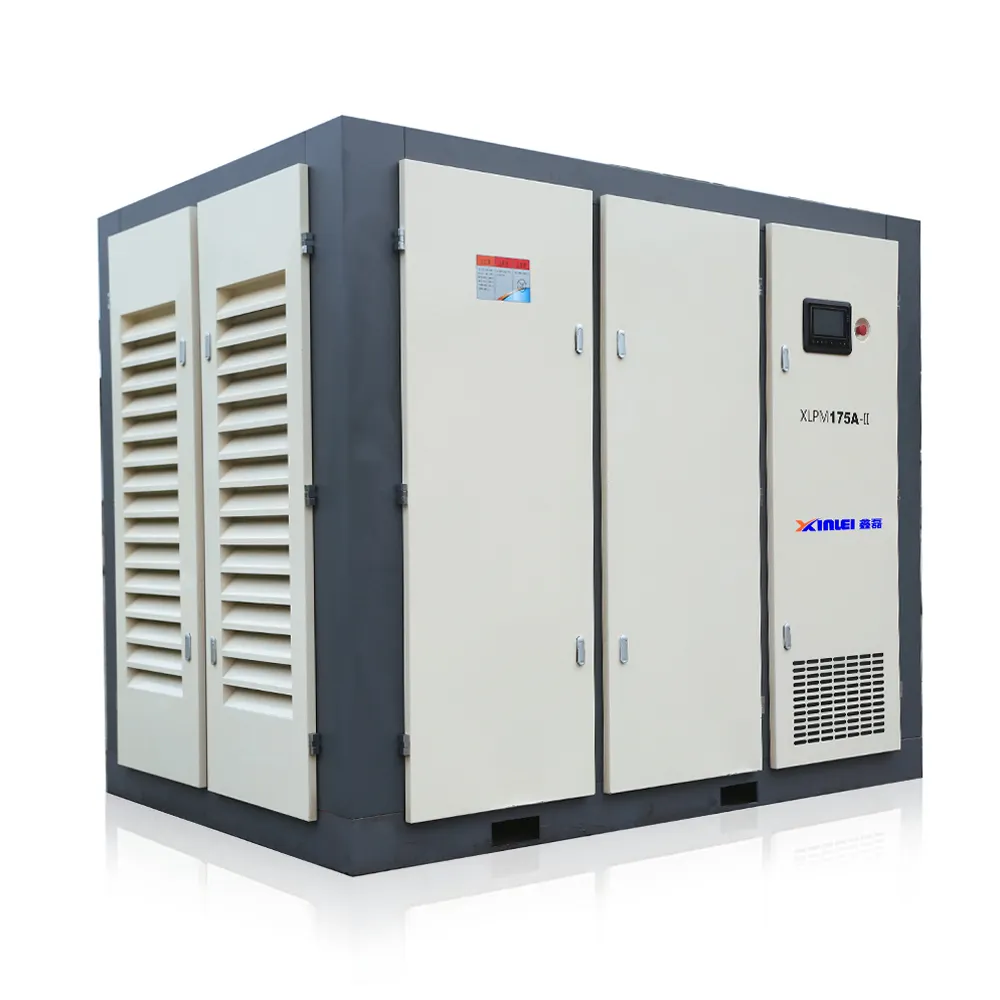 Iki aşamalı büyük vidalı hava kompresörü 8 bar 132kw 175HP XLPM175A-II-t1