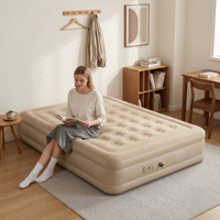 Matelas de camping portable King Size, lit d'air gonflable, matelas de couchage de camping, matelas gonflable avec pompe, canapé-lit gonflable