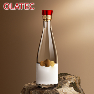 Bottiglia in <span class=keywords><strong>Vetro</strong></span> Personalizzata OLATEC con Motivi Incisi, Colorazione Sfumata ed Elementi Decorativi Incorporati per Liquori, Vini e Regali di Lusso - Product Image 4