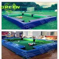 PISCINE GONFLABLE VERTE BILLARDS DE SOCCER Jeu de billard humain géant d'intérieur Snooker ballon de football gonflable Table de snookball