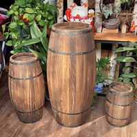 Tonneau à vin en bois de conception classique antique de 80cm accessoires d'exposition de mariage économique pour les événements de bar de cave rouge faveurs de fête