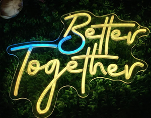 Letras Flexibles LED de Neón Personalizadas con la Frase 'Better <span class=keywords><strong>Together</strong></span>' para Bodas, Fiestas, Decoración de Tiendas y Oficinas, con Enchufe de Transformadores - Product Image 6