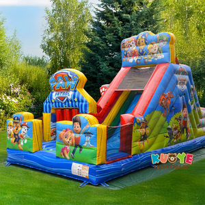 Paw <span class=keywords><strong>Inflatable</strong></span> tuần tra thư bị trả lại Nhà chơi khu vực <span class=keywords><strong>Inflatable</strong></span> chủ đề vui vẻ thành phố Công viên trượt bơm hơi - Product Image 5