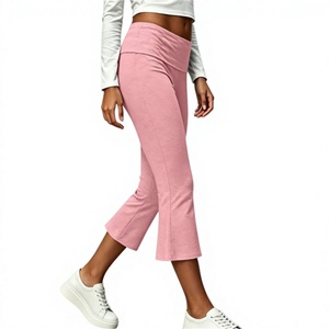 Leggings Capri OEM para Mujer, Cintura Alta, Corte Bootcut, Pantalones de Yoga Elásticos y Cómodos para Gimnasio, Fitness, Running y Entrenamiento Atlético - Product Image 2