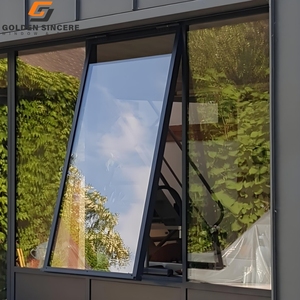 GS Modern Thermal Break Aluminium Awning Window Waterproof Soundproof Aluminum Glass Top Hung Windows for Residential - Product Image 2