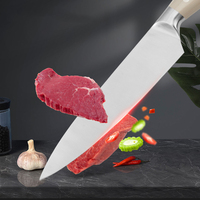 Nouvel ensemble de couteaux de cuisine 5 pièces en acier inoxydable 3Cr13 de style européen avec manches ambidextres, compatible lave-vaisselle, option logo personnalisé