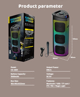 Altavoz Subwoofer para Exteriores V5.2 con Micrófono, 20W, Control Remoto, Construcción de Metal y Plástico, Gran Capacidad, para el Hogar