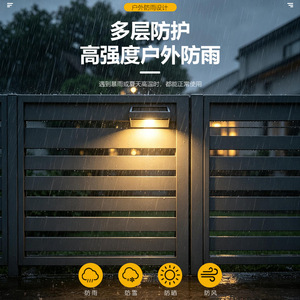 Xinyao Electric Appliances <b>Solar</b> Wall Washer <b>Lights</b> 8 LED Rainproof Outdoor <b>Garden</b> <b>Fence</b> Decorative - Product Image 3