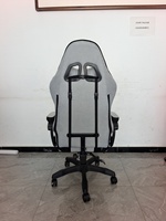 Chaise de Gamer Ergonomique avec Support Lombaire Réglable, Chaise de Jeu en Tissu Grande et Haute avec Repose-Pieds