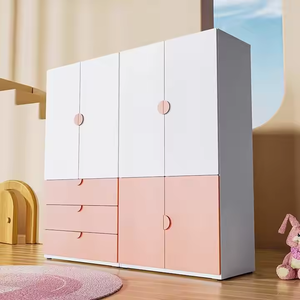 Armadio in metallo regolabile per bambini e bambini in acciaio con asta e mensole - Product Image 3